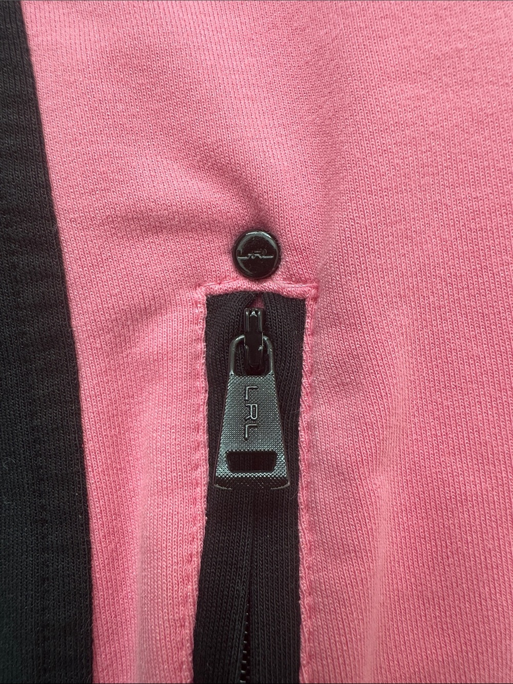 Lauren Active Ralph Lauren Pink & Black Full-Zip Long Sleeve Sweatshirt Size L - Picture 9 of 9